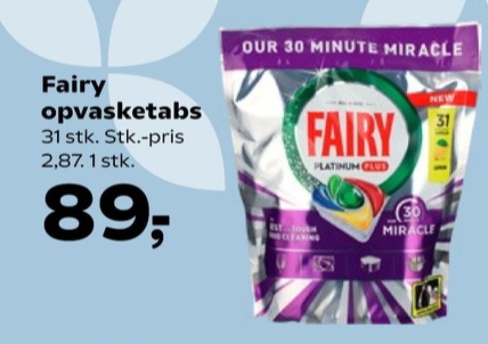 Fairy, Maskinopvask-tabs