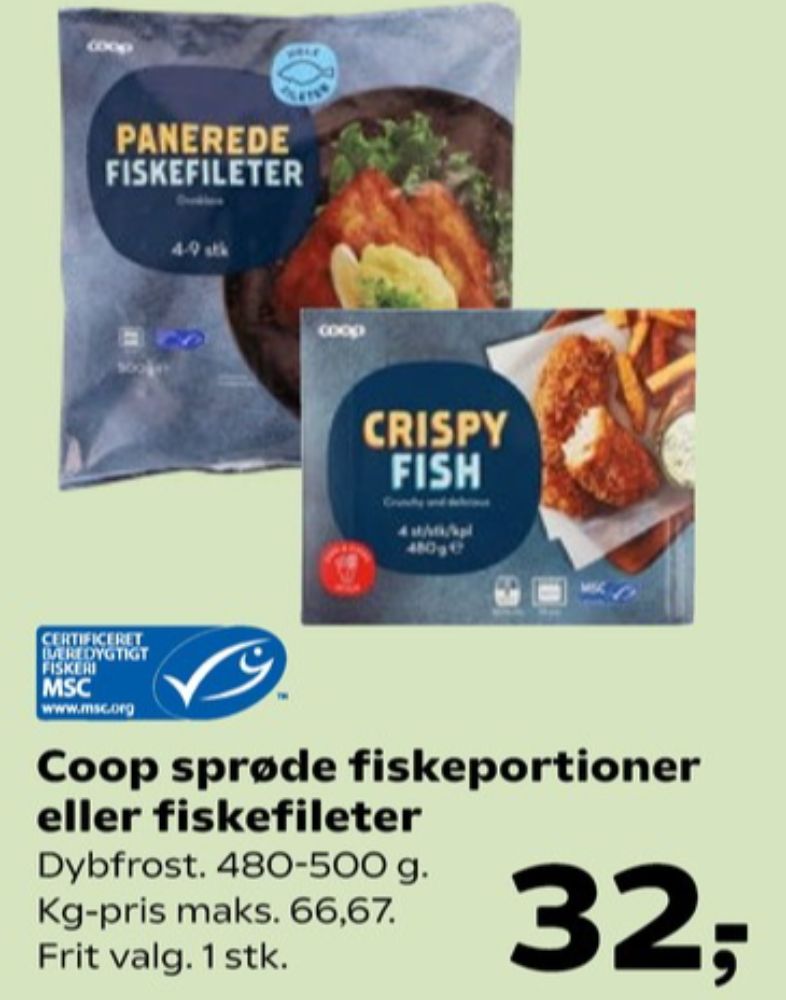 Coop, Panerede Fiskefileter