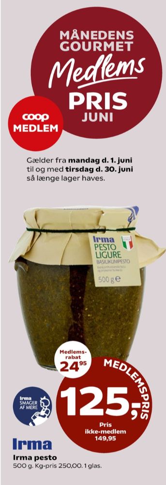 Irmas, Pesto