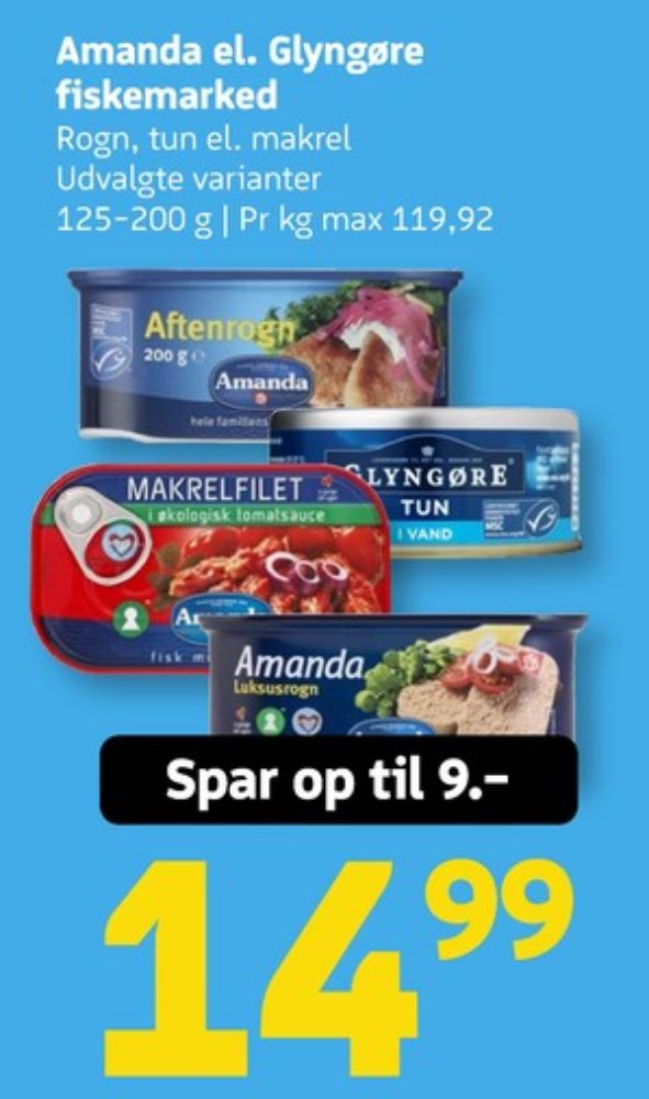 Amanda Seafood, Makrelfilet i Økologisk Tomatsauce