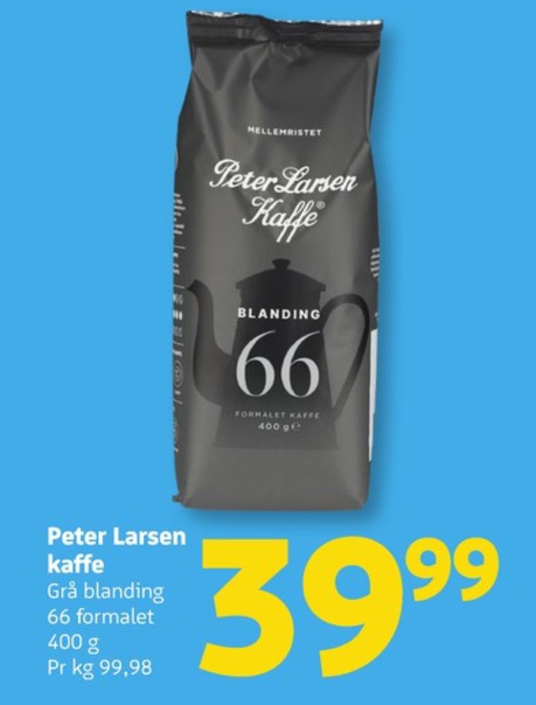 Peter Larsen Blanding 66, Kaffe Formalet