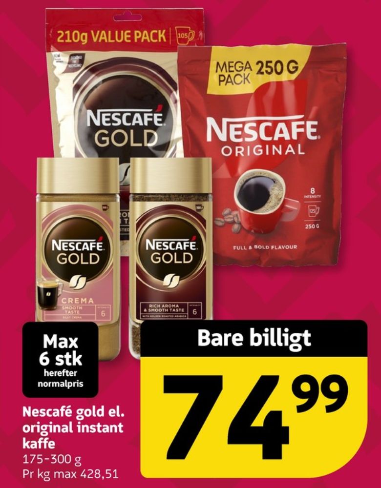 Nescafe Original, Instant Kaffe
