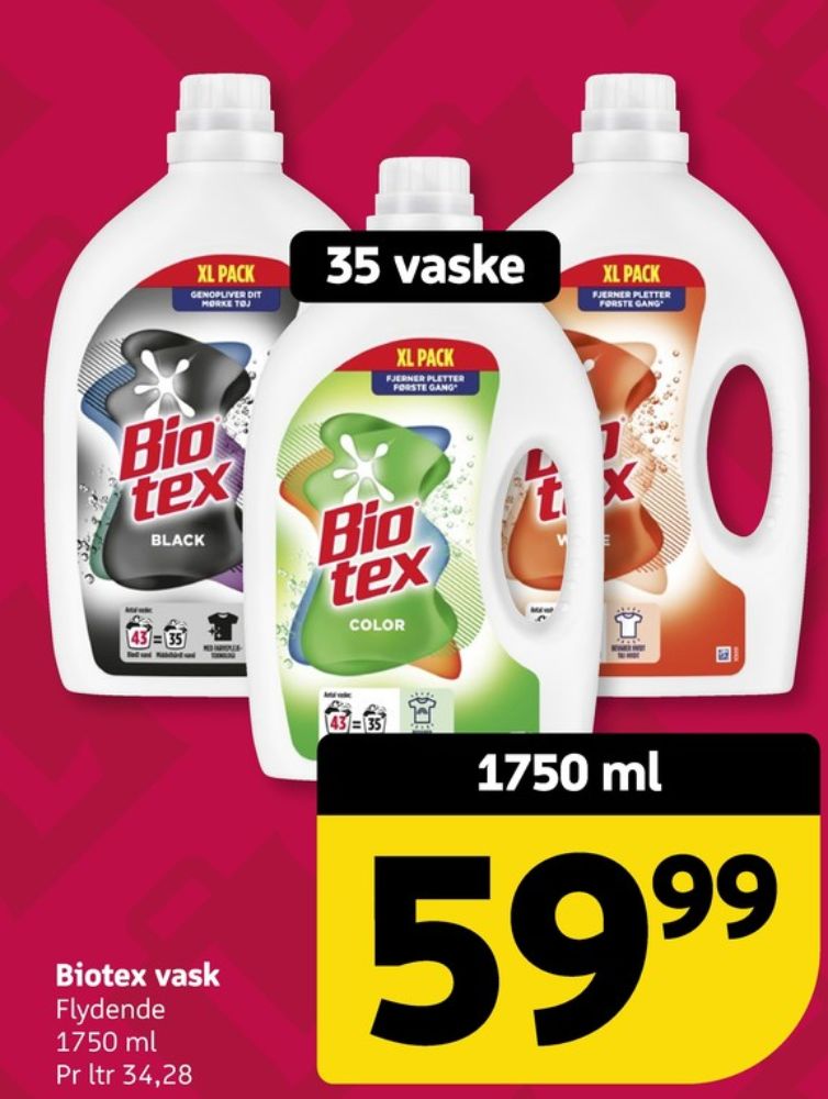 Biotex, Vaskemiddel-flydende
