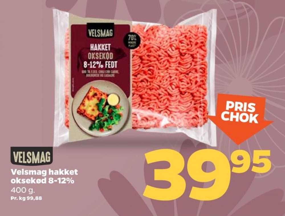 Velsmag, Hakket oksekød 8-12%