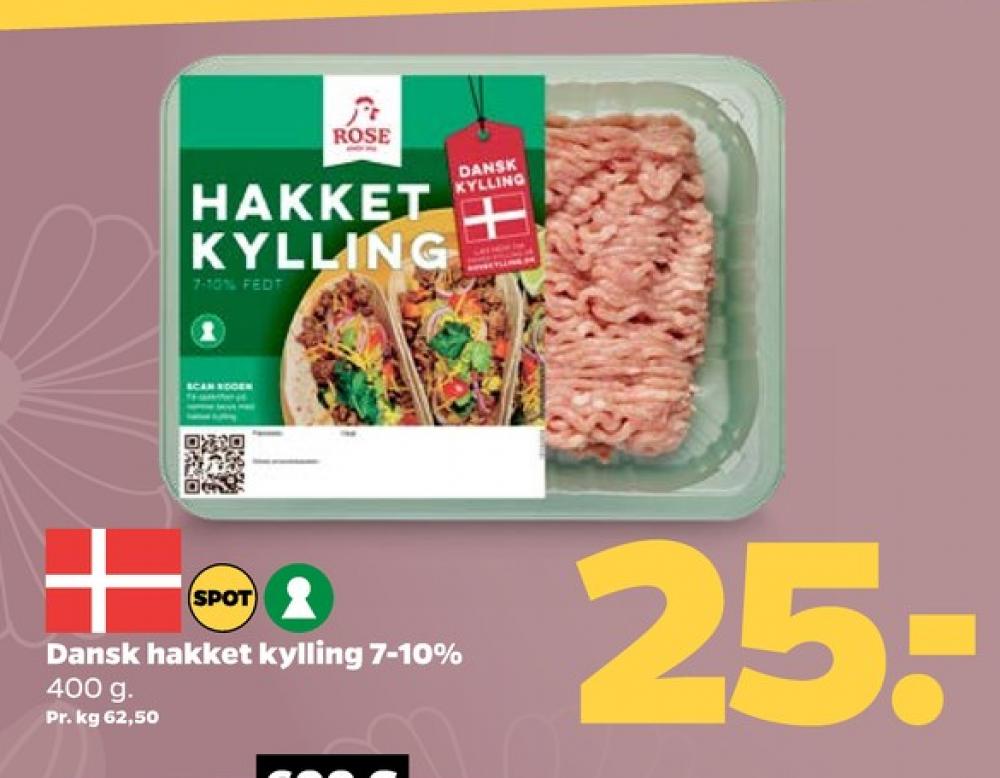 Rose, Hakket kylling 7-10%