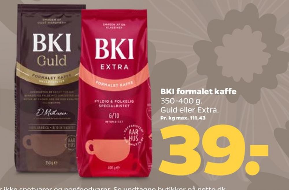 BKI Extra Specialristet, Kaffe Formalet