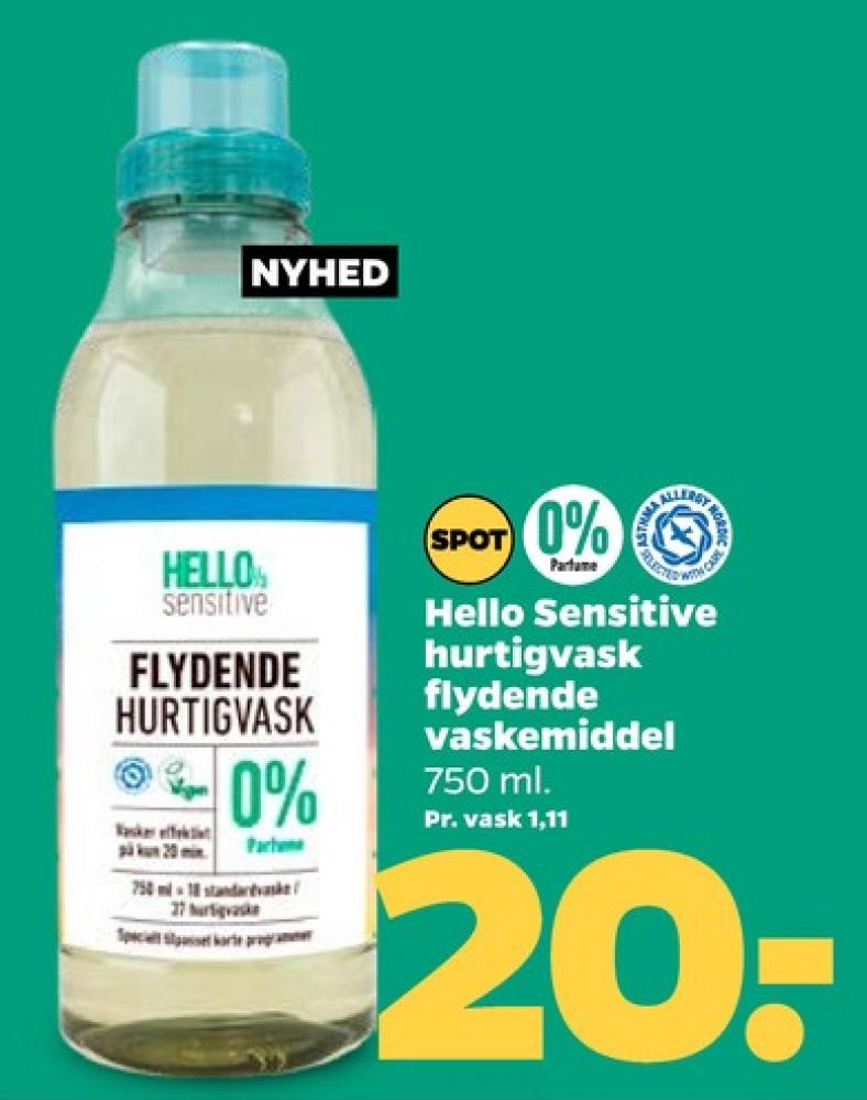 Hello Sensitive, Vaskemiddel-flydende