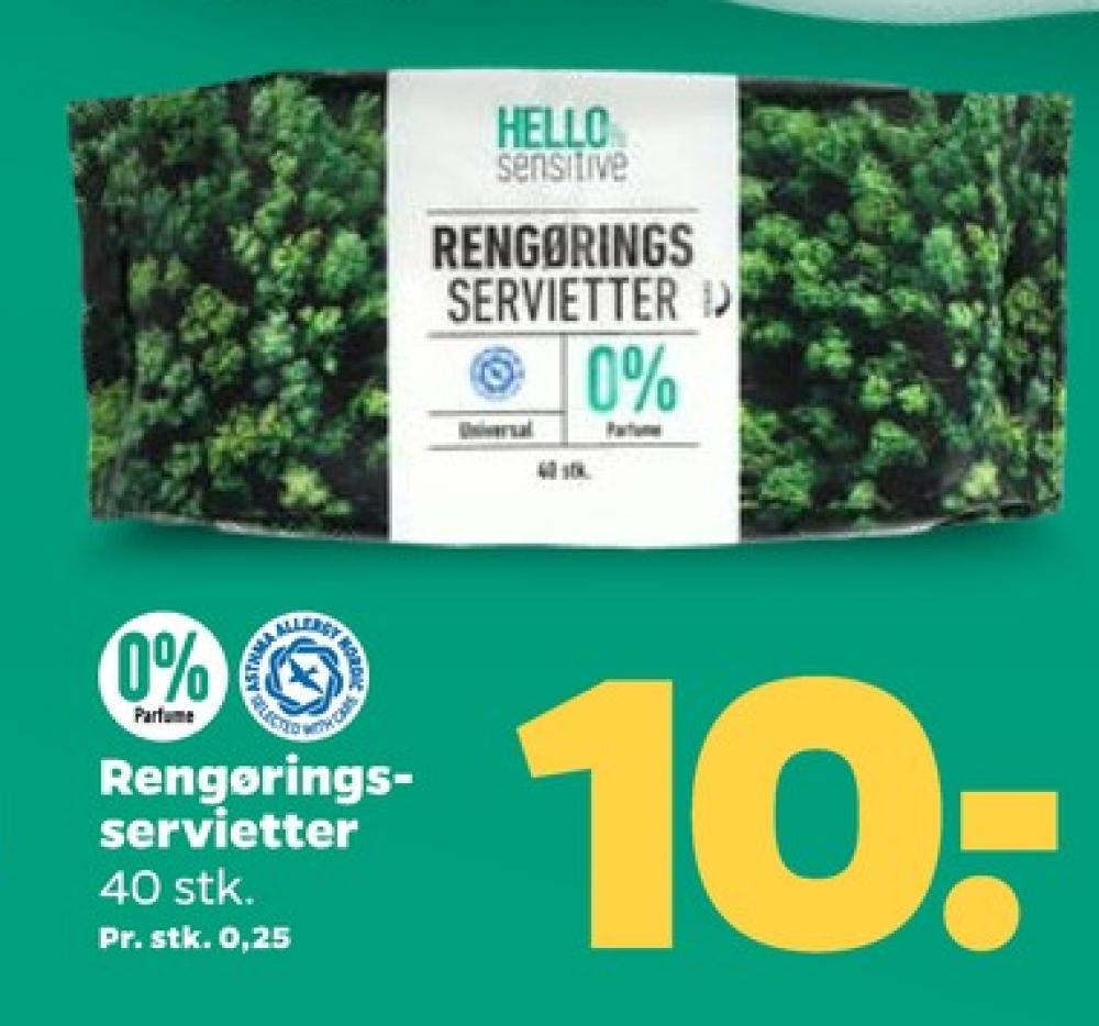 Hello Sensitive, Rengøringsservietter