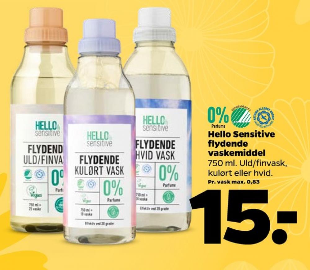 Hello Sensitive, Vaskemiddel-flydende
