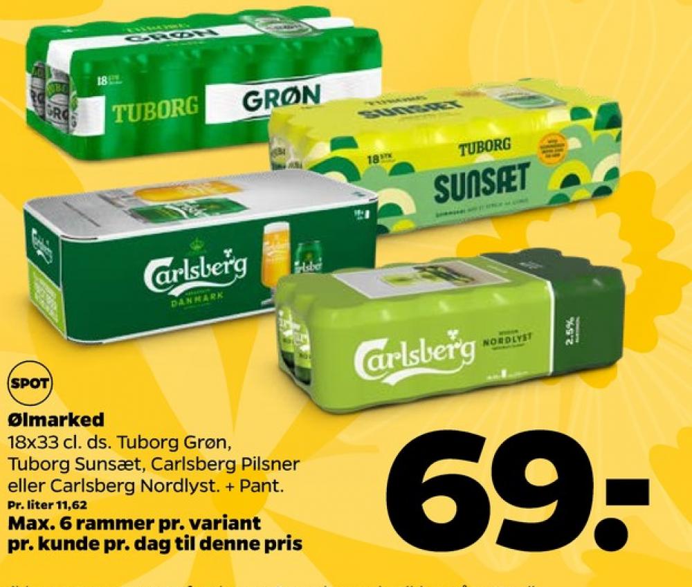 Tuborg Sunsæt, Øl 18 pk.