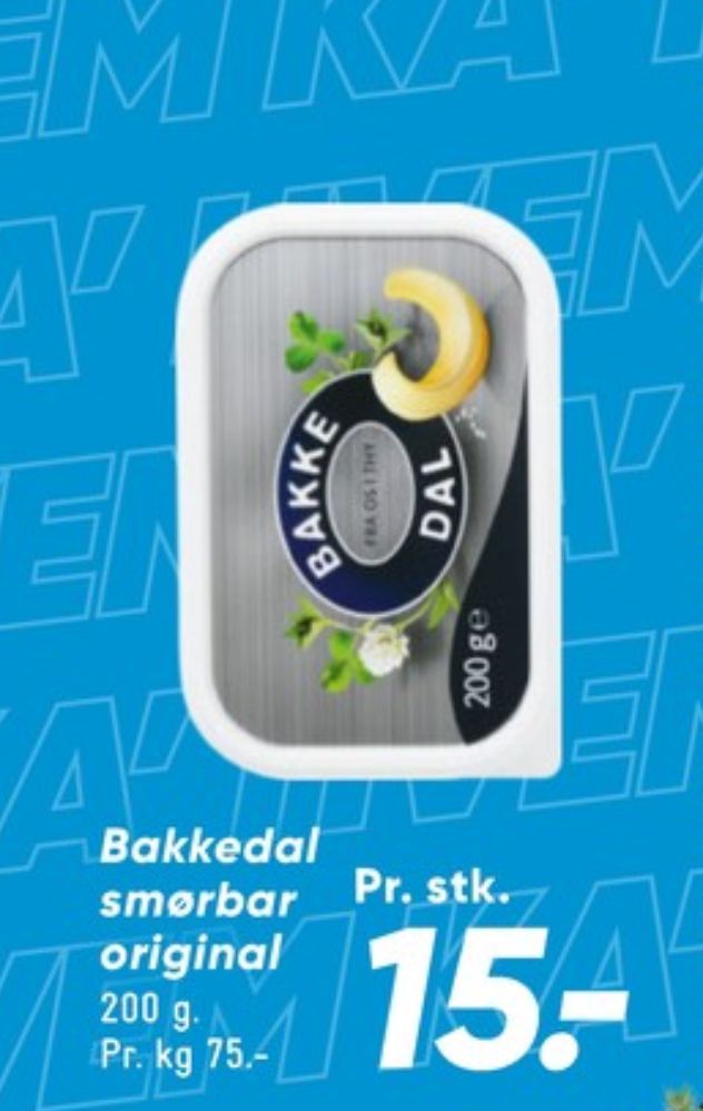 Bakkedal, Smørbar