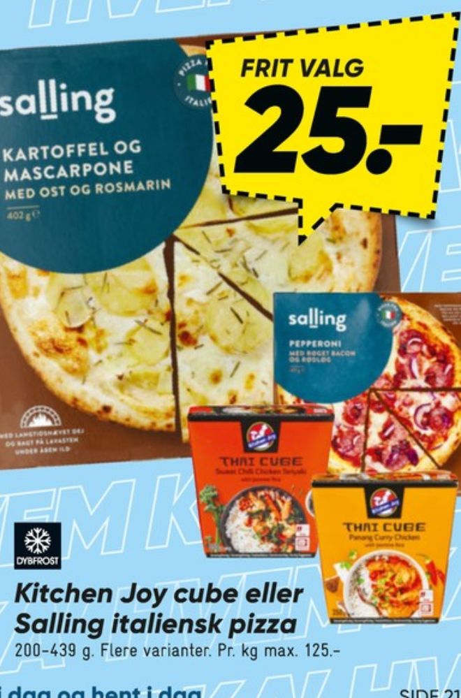 Salling, Kartoffel og Mascarpone Pizza