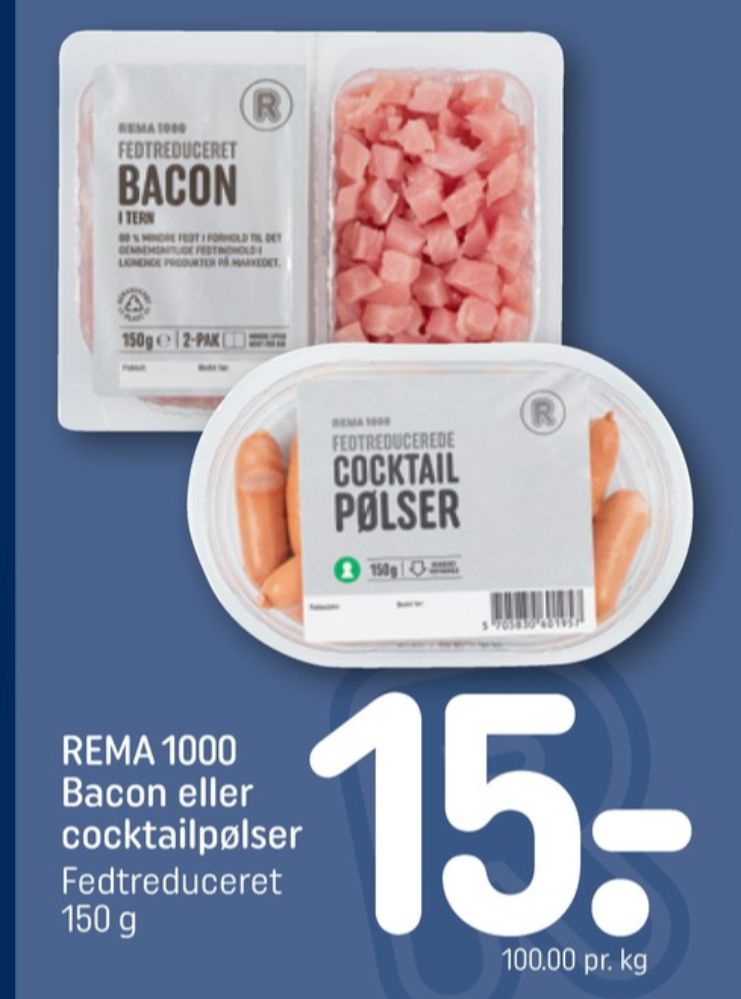 Rema 1000, Cocktailpølser