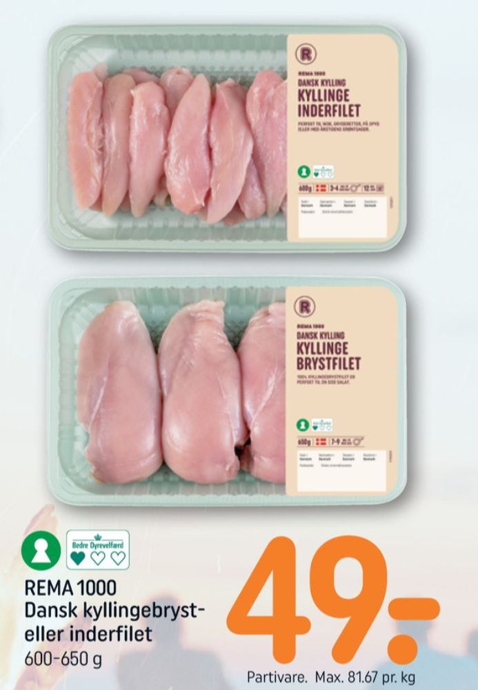 Rema 1000, Kyllingebrystfilet