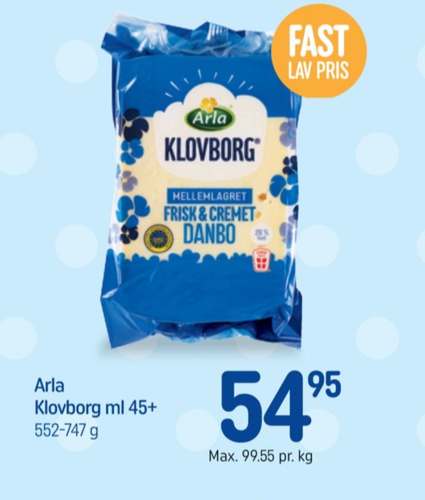 Klovborg, Skæreost Danbo Mellemlagret