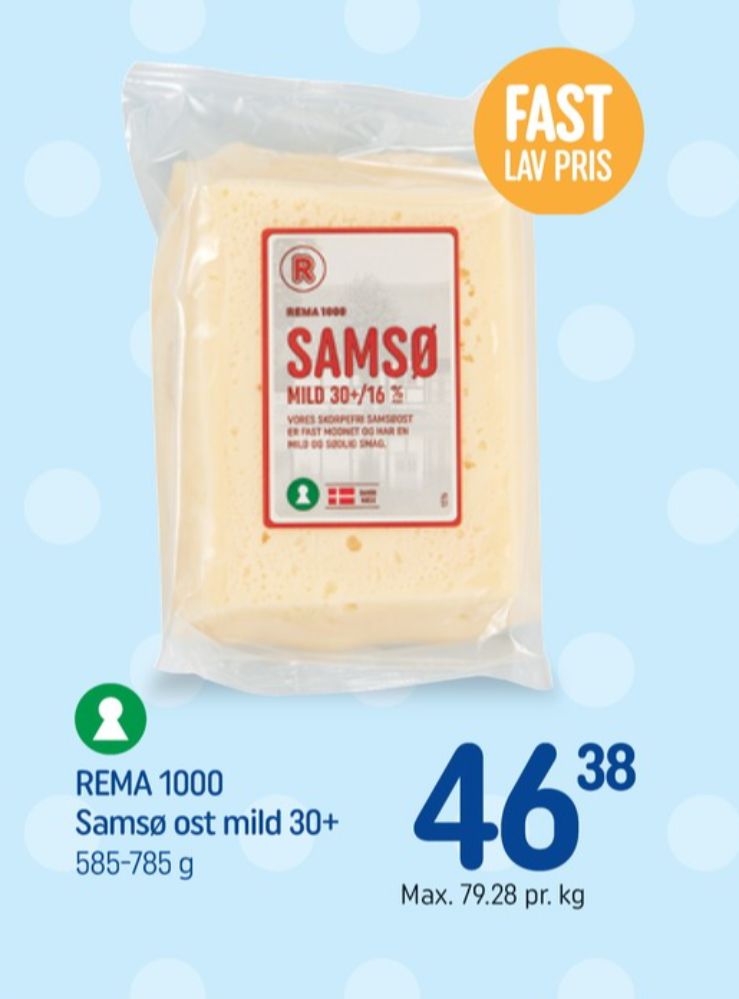 Rema 1000, Skæreost Samsø Mild