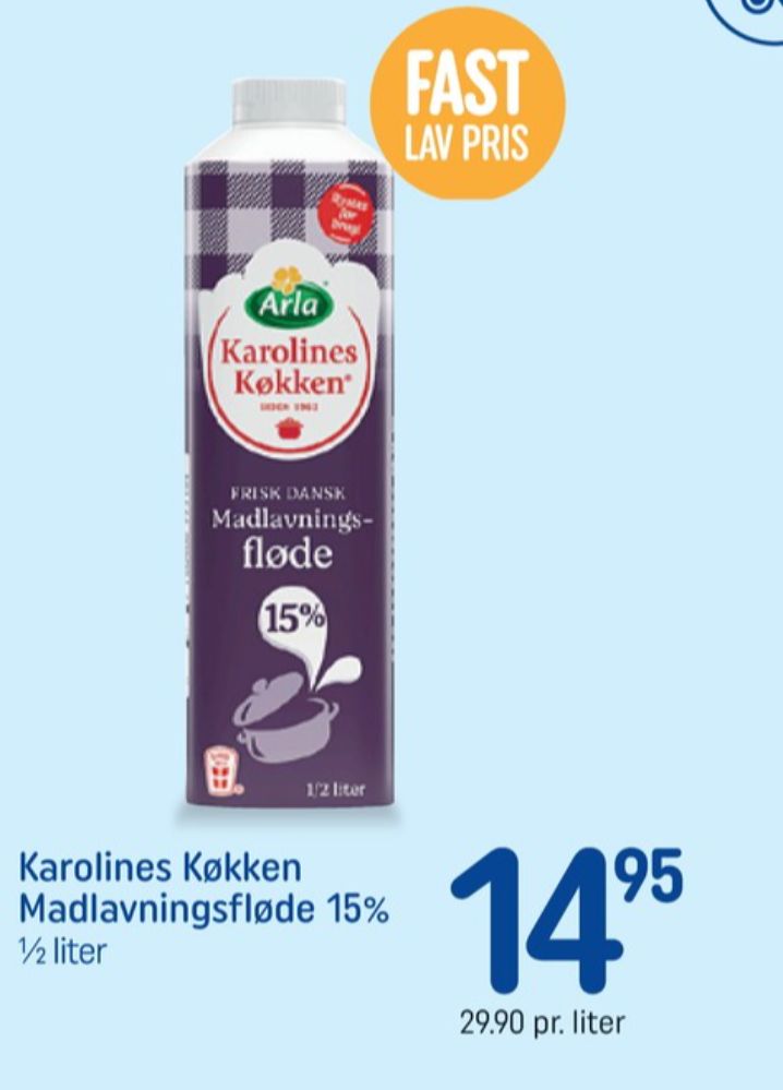 Karolines, Madlavningsfløde 15 %