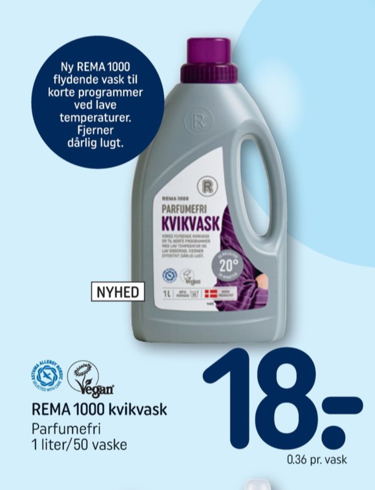Rema 1000, Vaskemiddel-flydende
