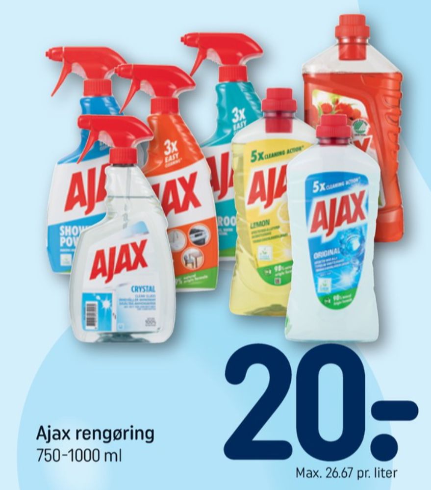 Ajax, Rengøring - universal