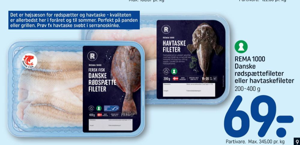 Rema 1000, Rødspættefilet