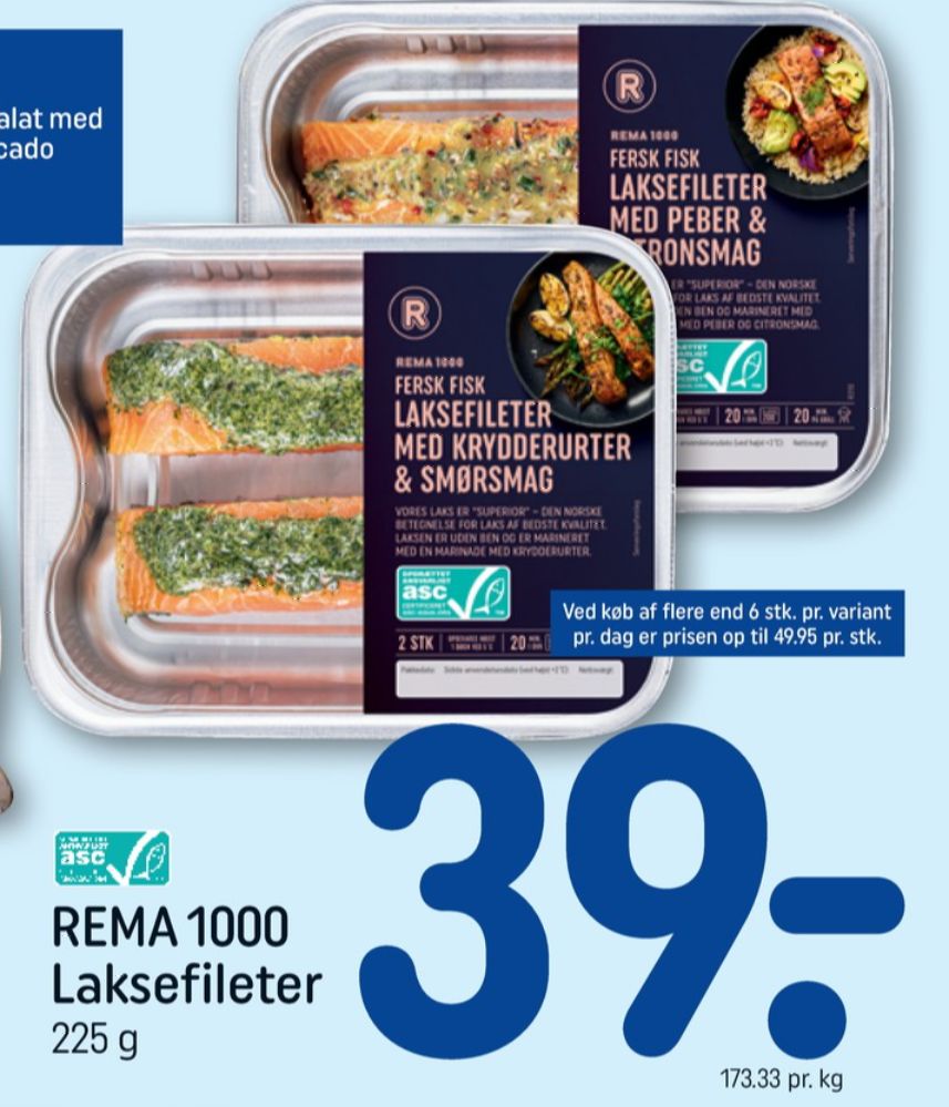 Rema 1000, Laksefilet