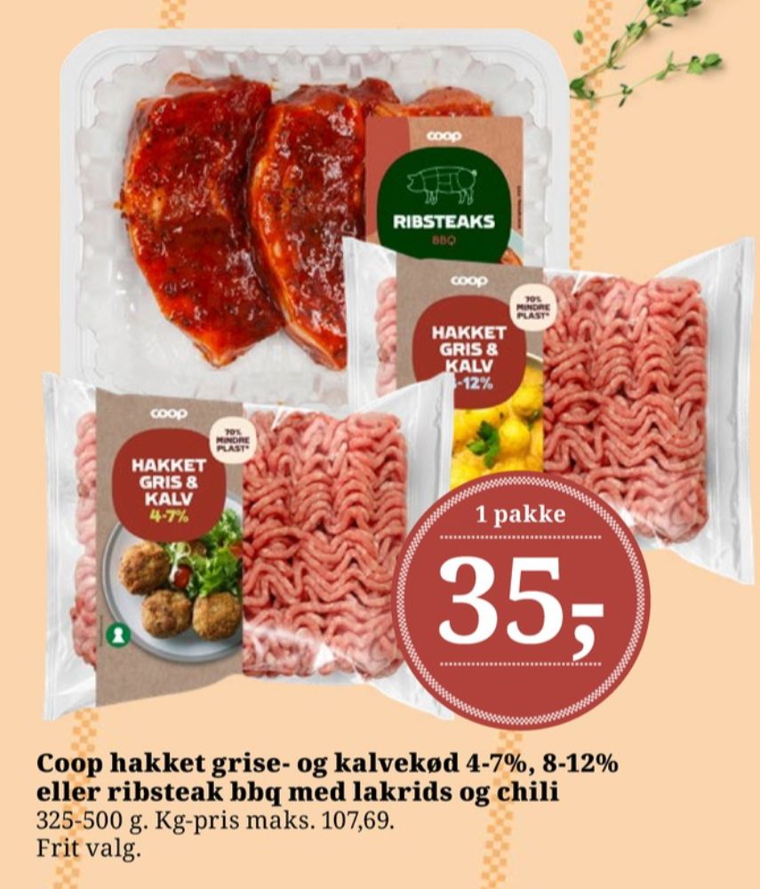 Coop, Hakket kalv og grisekød 8-12%