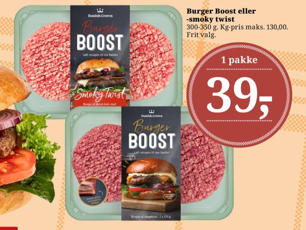 Danish Crown Burger Boost, Hakkebøffer