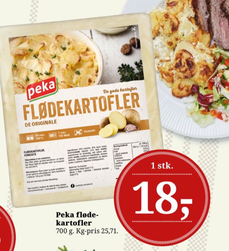 Peka, Flødekartofler