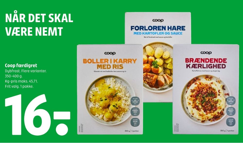 Coop, Boller i Karry