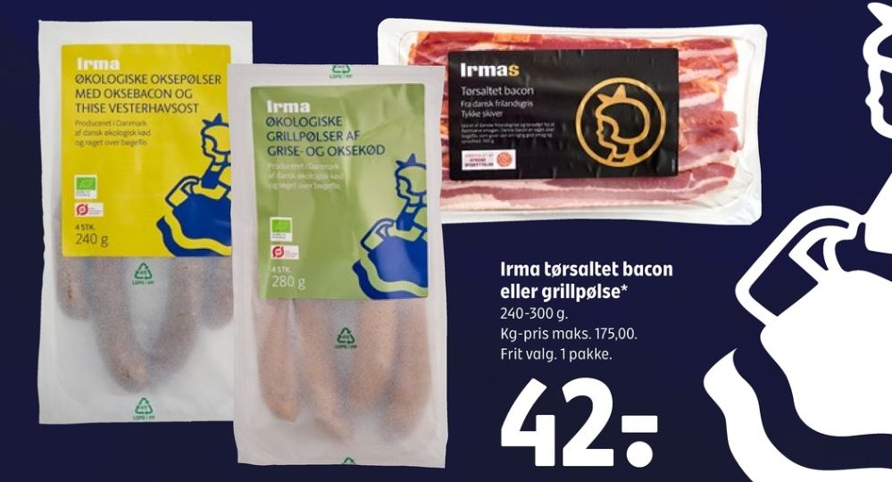 Irmas, Baconskiver tørsaltet