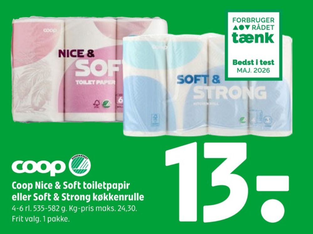 Coop Nice & Soft, Toiletpapir