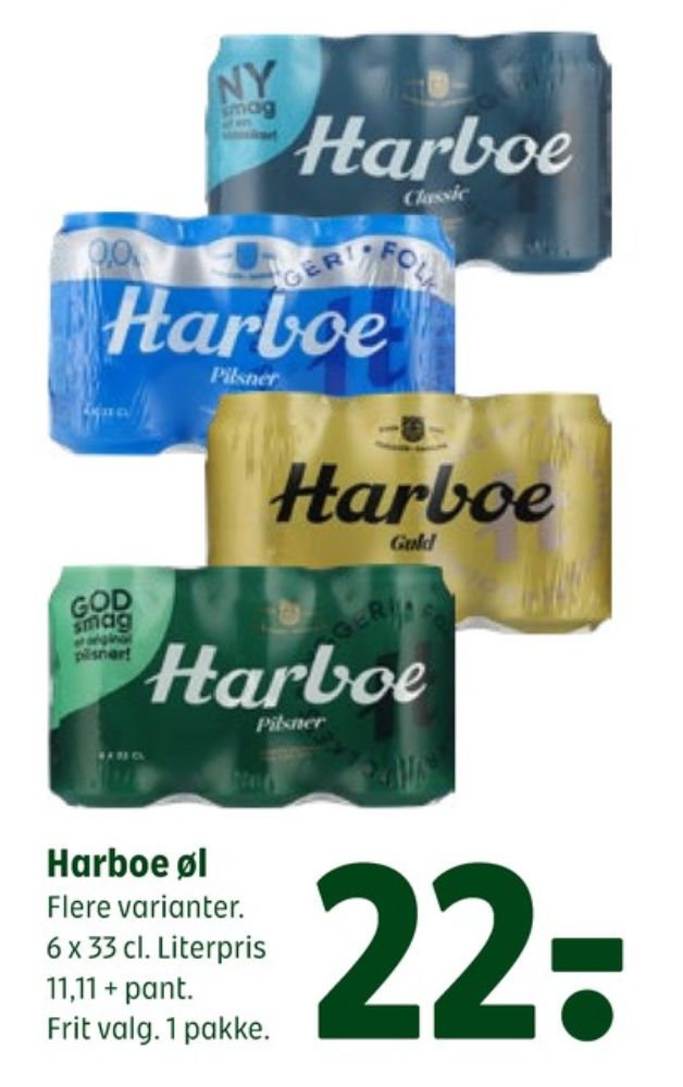 Harboe Classic, Øl 6 pk.