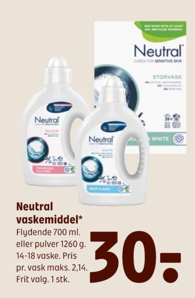 Neutral, Vaskemiddel-flydende