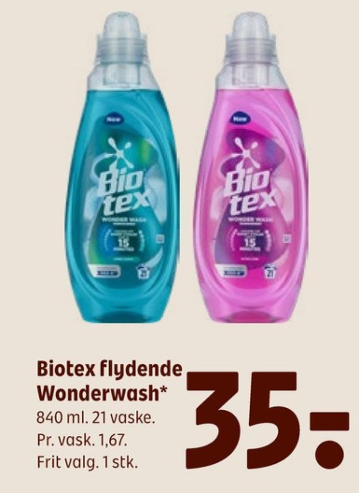 Biotex, Vaskemiddel-flydende