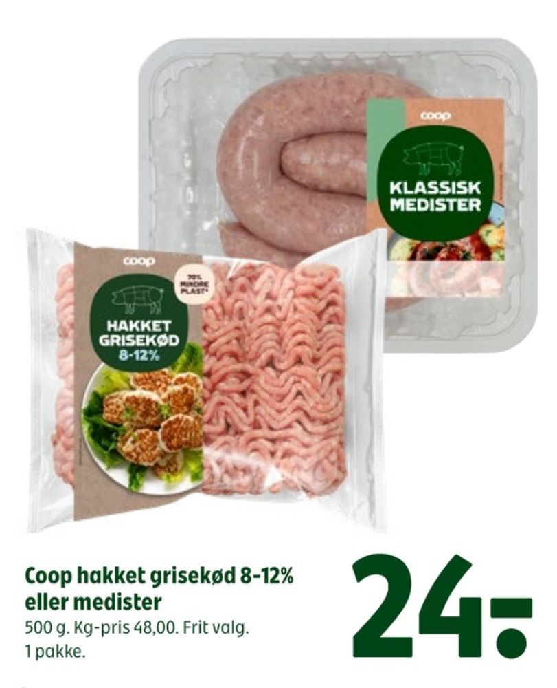 Coop, Hakket grisekød 8-12%