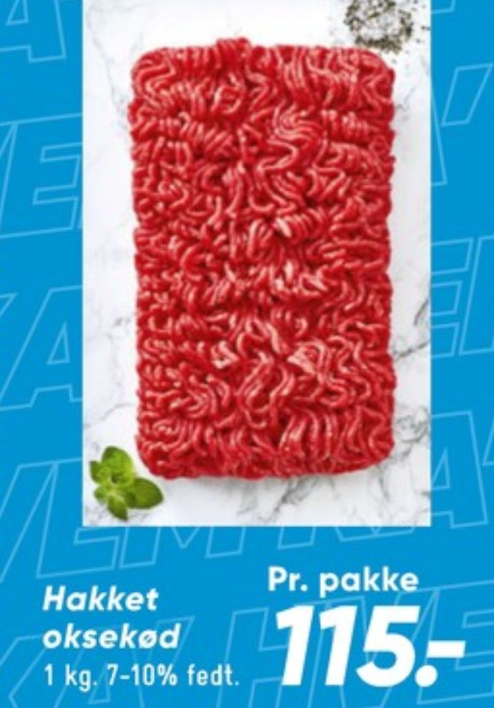 Hakket oksekød 7-10%
