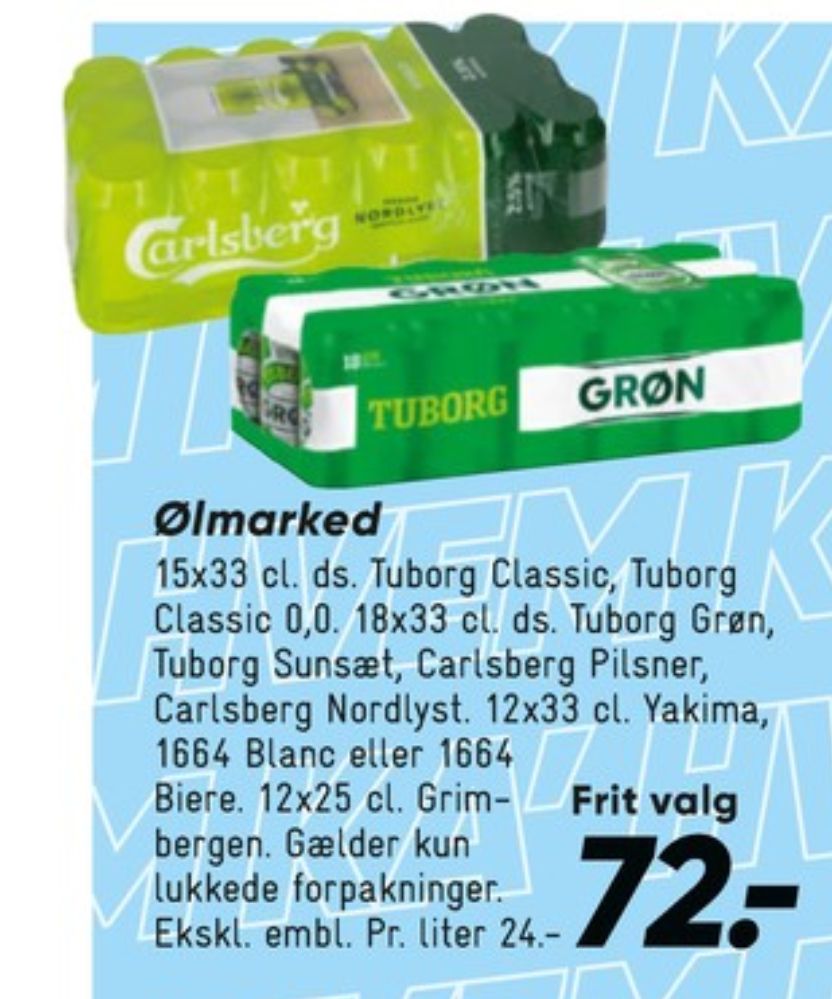 Tuborg Classic 0,0, Øl - Alkoholfri 15 pk.