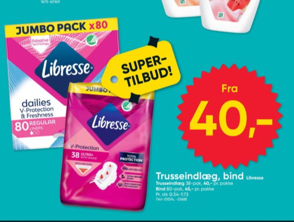 Libresse, Regular Trusseindlæg