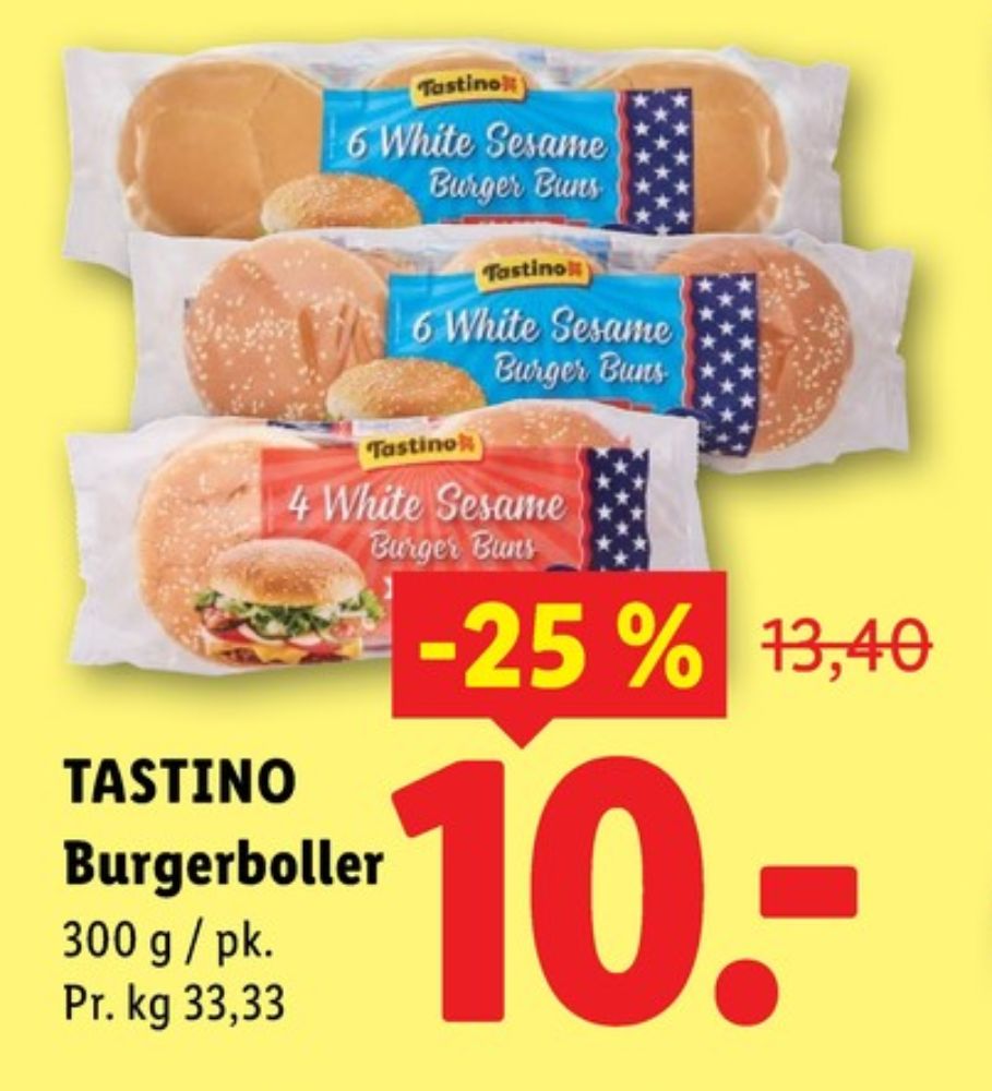 Tastino, Burgerboller Buns