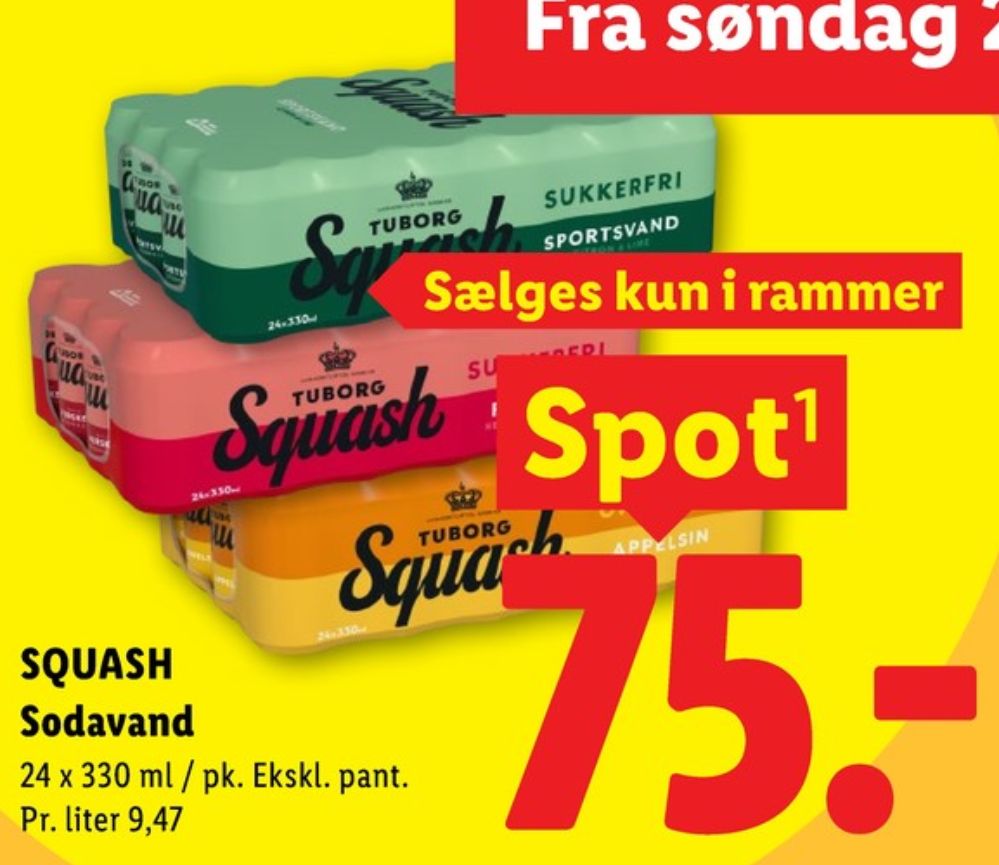 Tuborg Squash, Appelsinsodavand 24 pk.