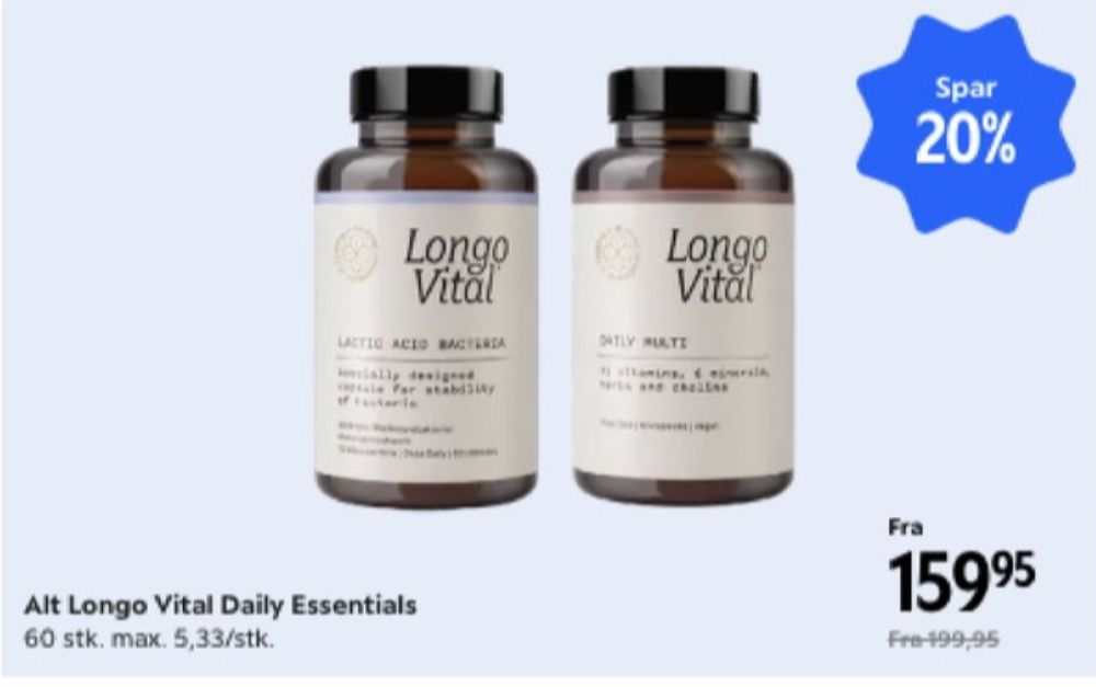 Longo Vital, Kosttilskud