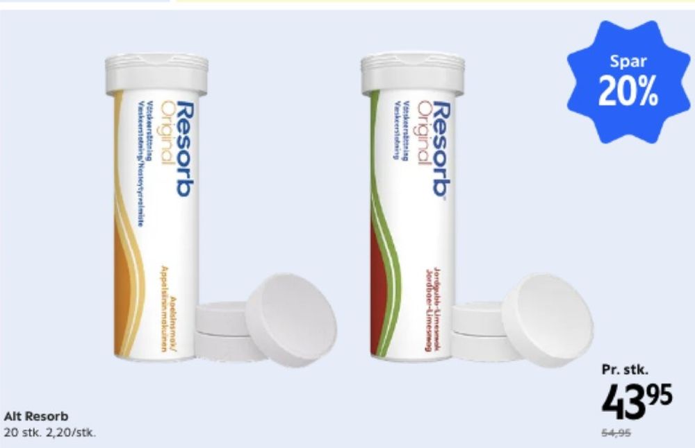 Resorb Original, Kosttilskud