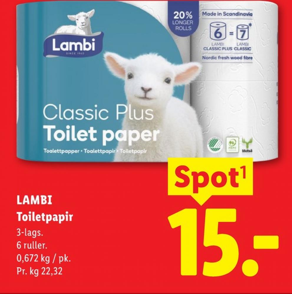 Lambi Classic Plus, Toiletpapir