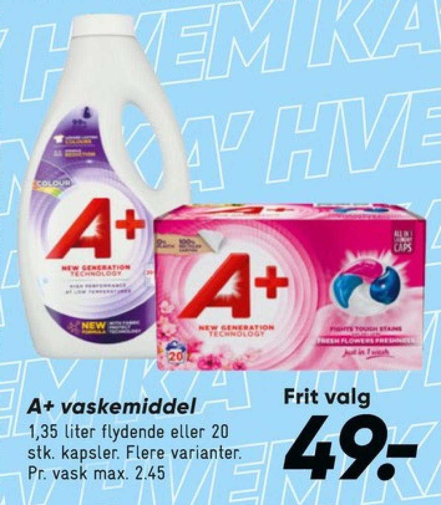 A+, Vaskemiddel-flydende