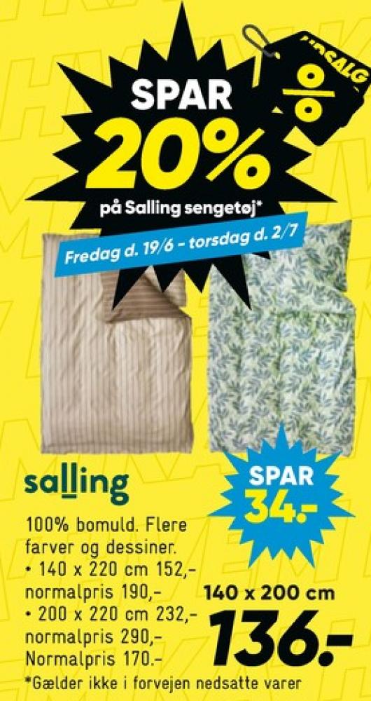 Salling, Sengesæt