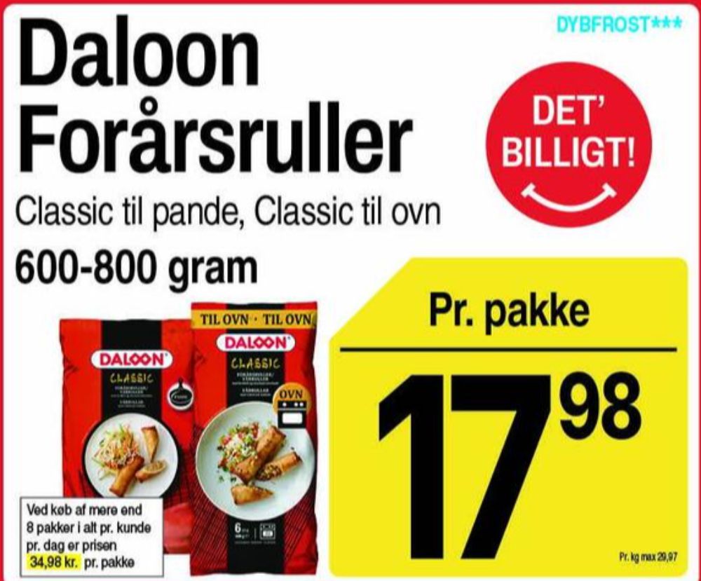 Daloon, Forårsruller