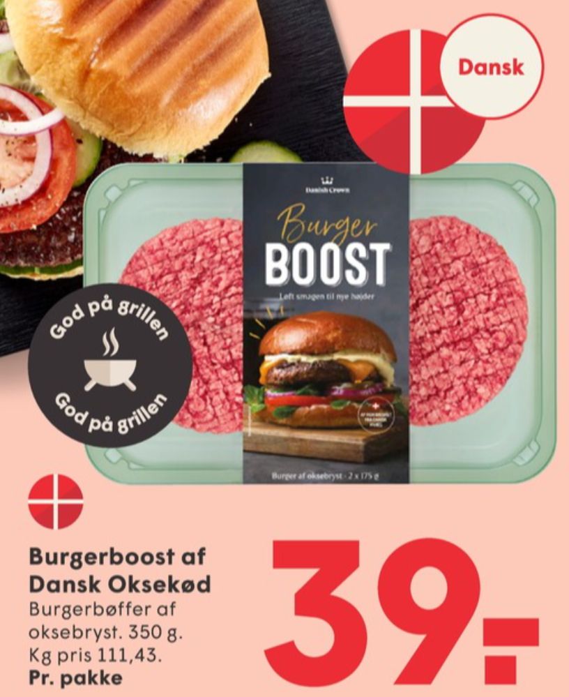 Danish Crown Burger Boost, Hakkebøffer