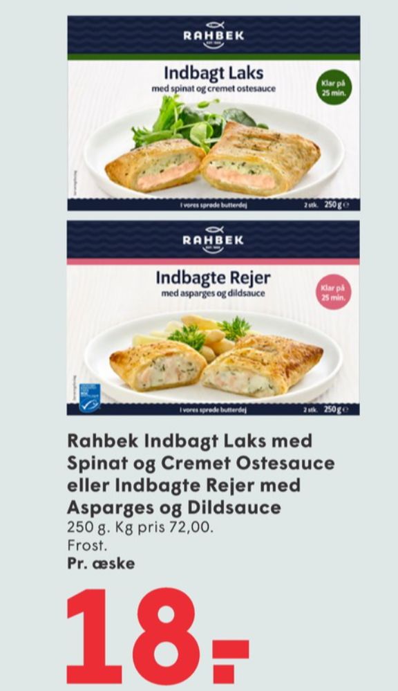 Rahbek, Indbagte Rejer med Asparges og Dildsauce