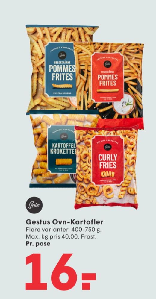 Gestus, Pommes Frites Tyndtskårne