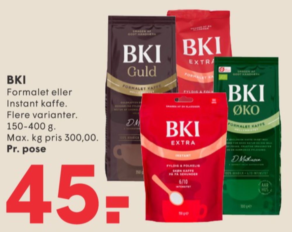 BKI Extra, Instant Kaffe